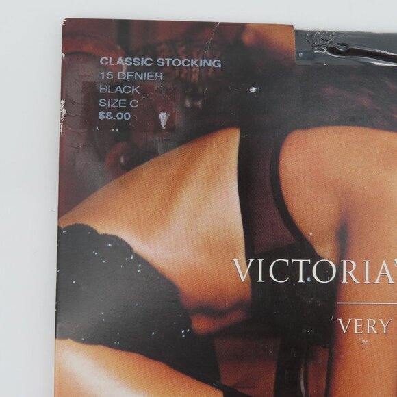 Victorias Secret Very Sexy Size C 15 Denier Black Classic Socking Womens NEW - Picture 2 of 8